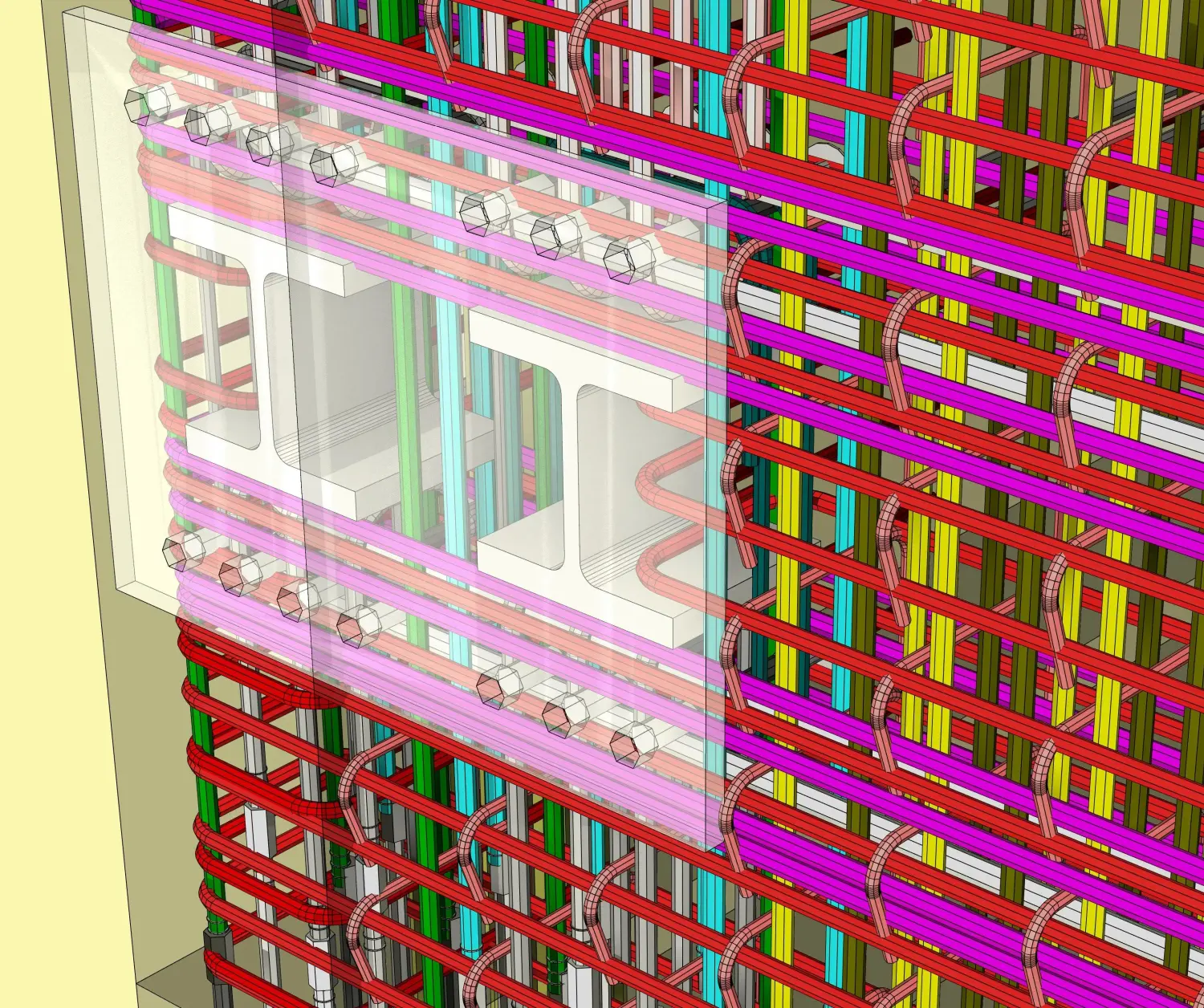 Bewehrungsplanung mit Einbauteil in 3D mit Allplan