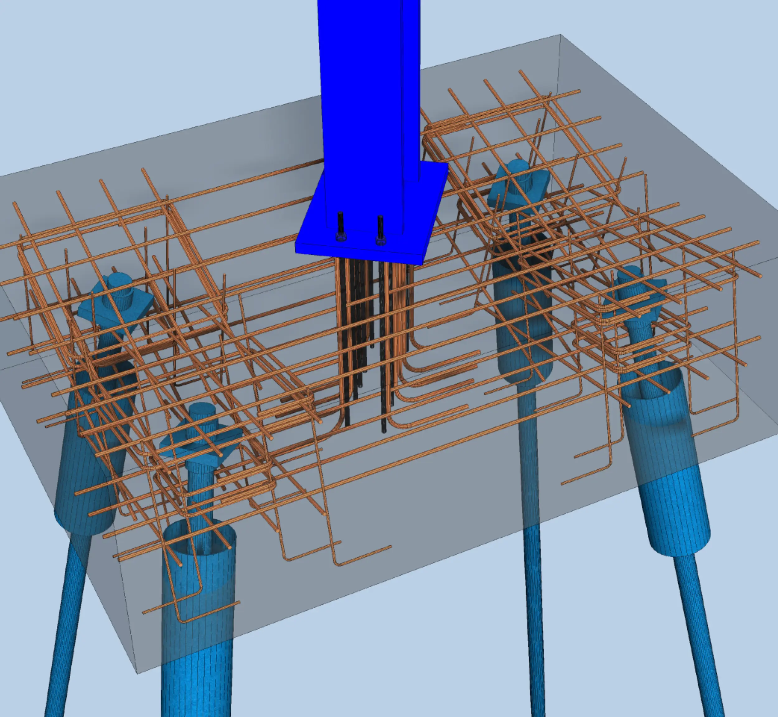 Bewehrungsplanung Gründung in 3D mit Allplan